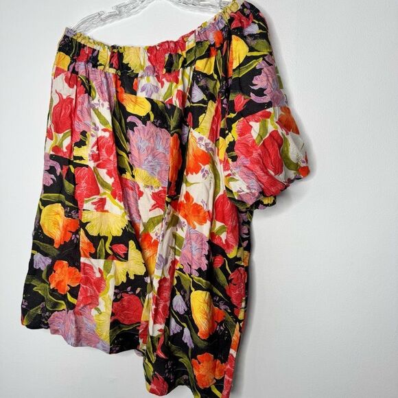 Anthropologie Yukiko Noritake One-Shoulder Mini Shift Dress size medium - Picture 4 of 9